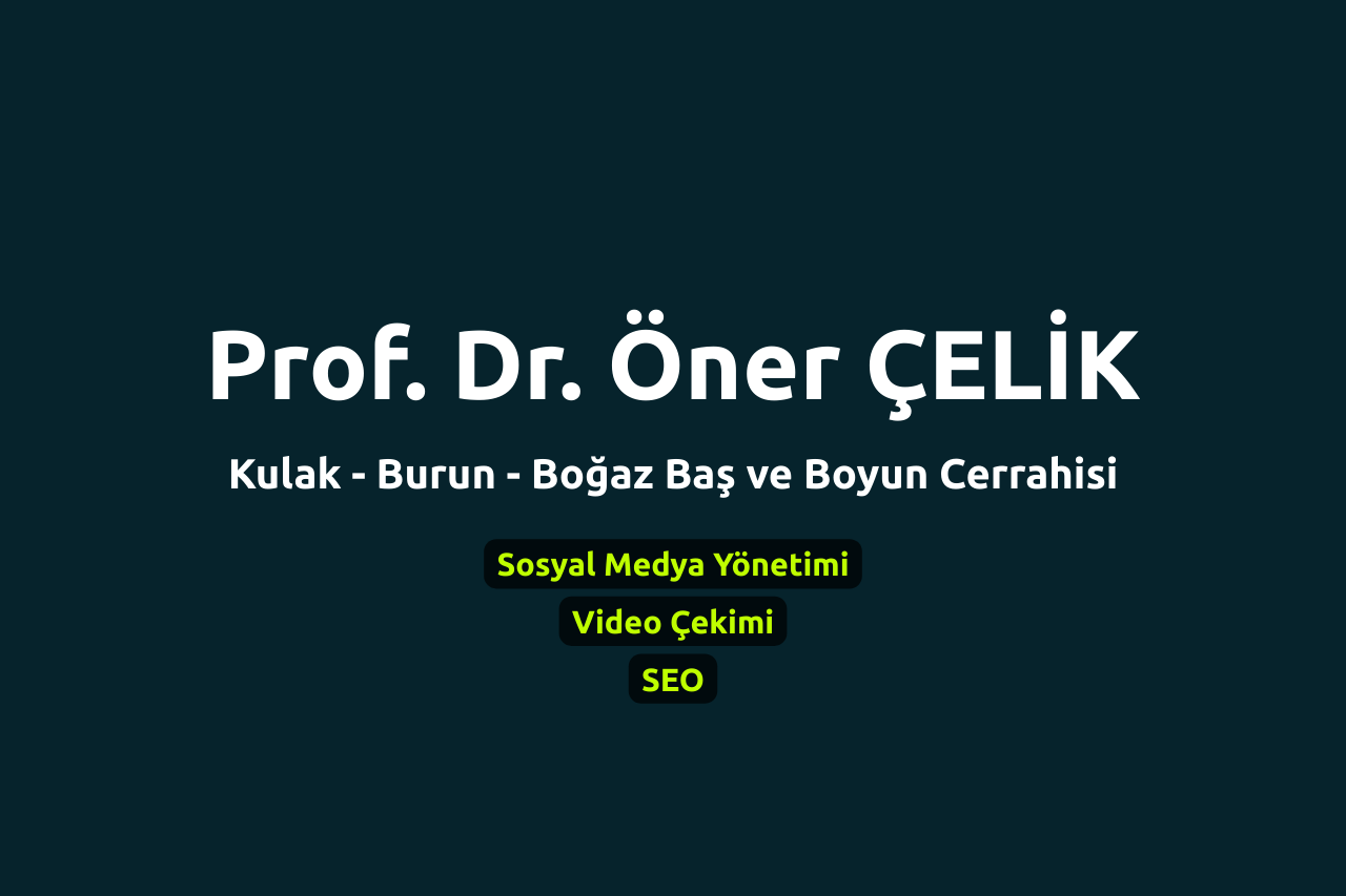Prof. Dr. Öner Çelik